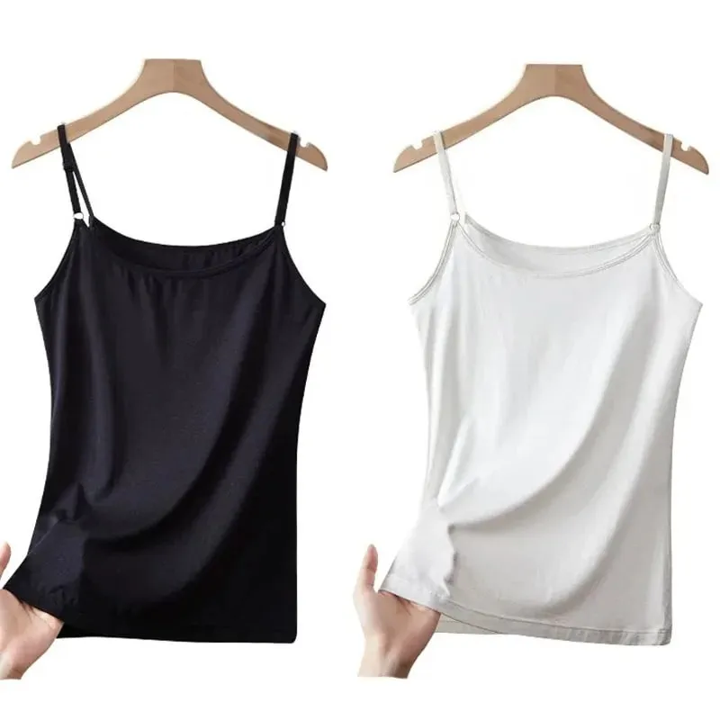 Cotton Feel Solid Sling Camisole Women Crop Top 35-75kg Sleeveless Sexy Slimming Vest Tank Base Tee Underwear Daily Staple 2026 — image 16