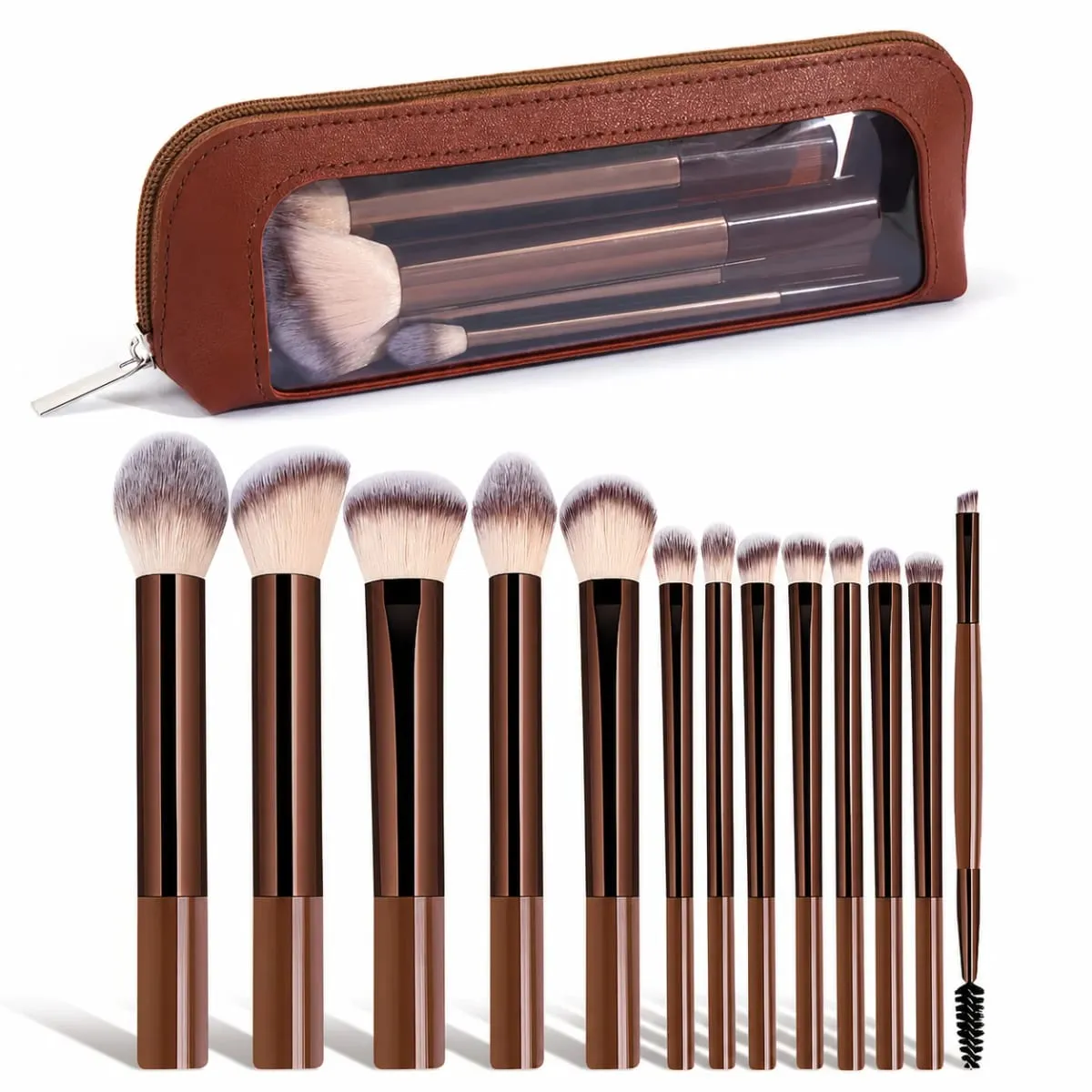 13PCS Makeup Brush Set Soft Bristles for Foundation Blush Loose Powder and Eyelash Grooming Student Essentials Beginner Kit — image 5