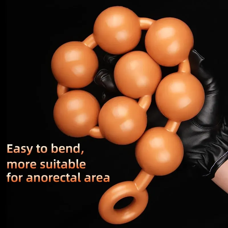 But Plug Silicone Anal Beads Big Anal Plug Tail Anal Big Ball Sextoy Sex Toys Huge Butt Plug Adult Toys Ass Plug — image 3