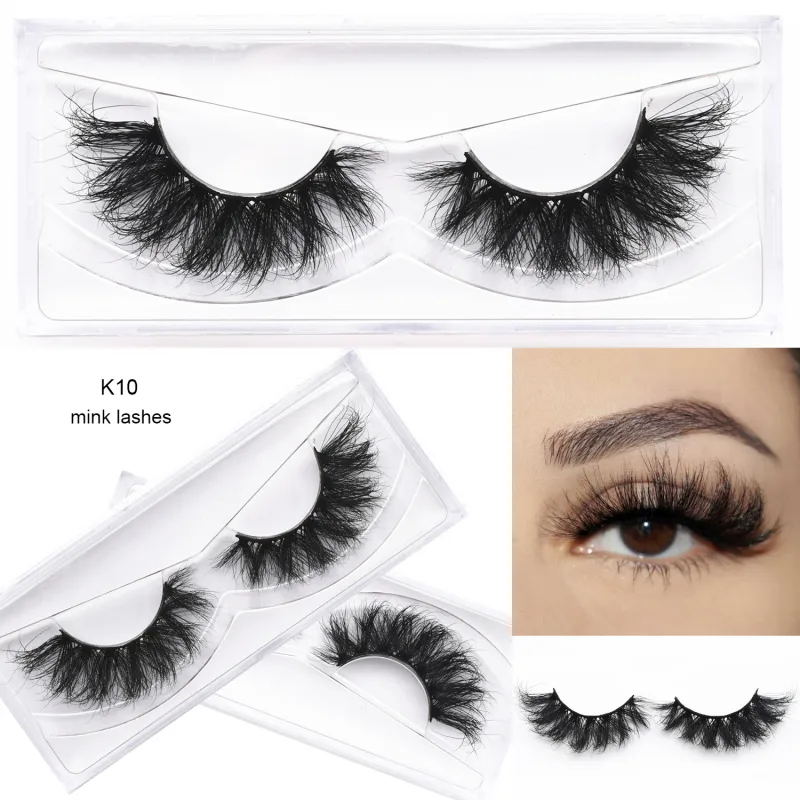D20 Real Mink Lashes Eyelashes Extension Natural Long Winged Volume Eye Lashes Handmade Mink Fake Eyelash Makeup Lash — image 23