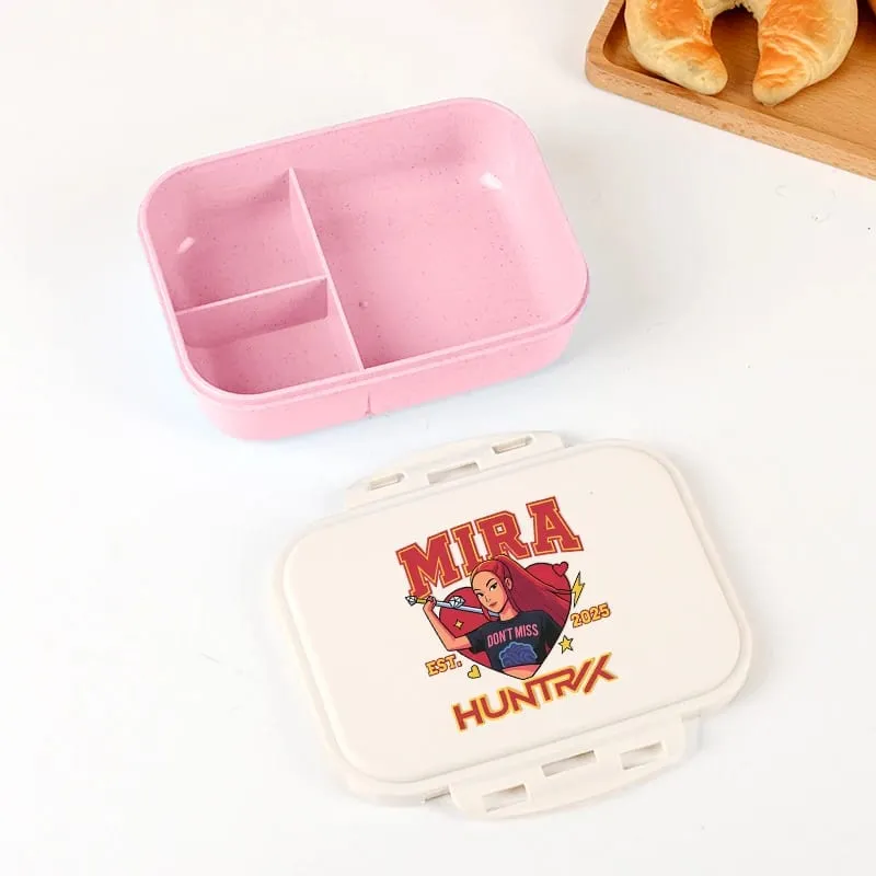 Demon Hunters Lunch Box for Boy Girl Cute Mira Zoey Jinu Portable Plastic Bento Box with Dinnerware Food Fruit Container — image 10