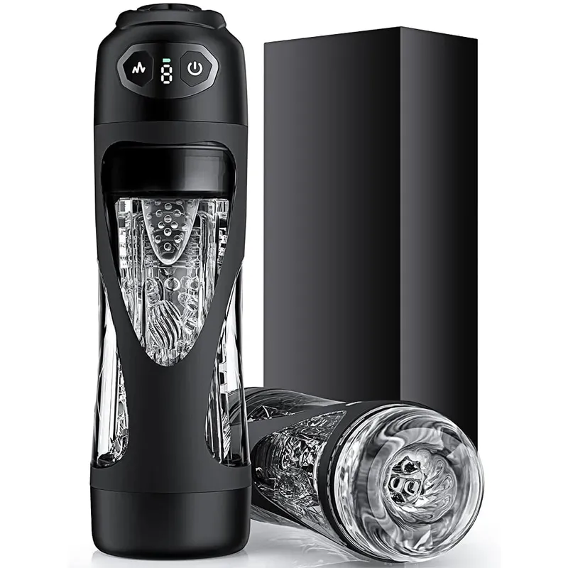 Automatic Male Masturbator Vibrating Sucking Machine Simulation Blowjob Tongue Licking Pocket Pussy Adult Goods Sex Toy for Men