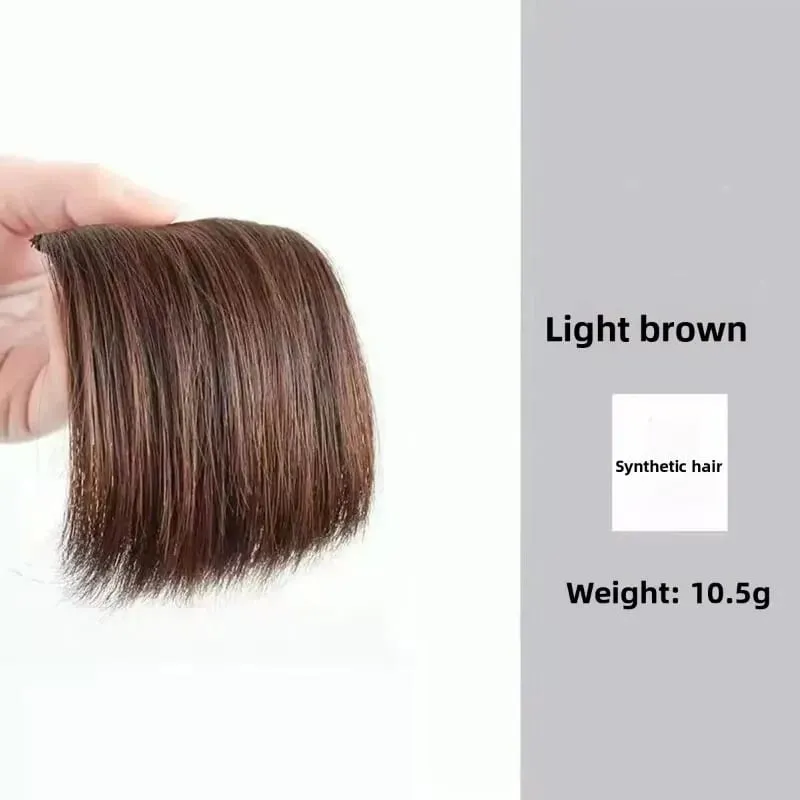 Synthetic Short Straight Pad Invisible Hair Extension Lining of Hair Top Side Cover Hairpiece for Women — image 6