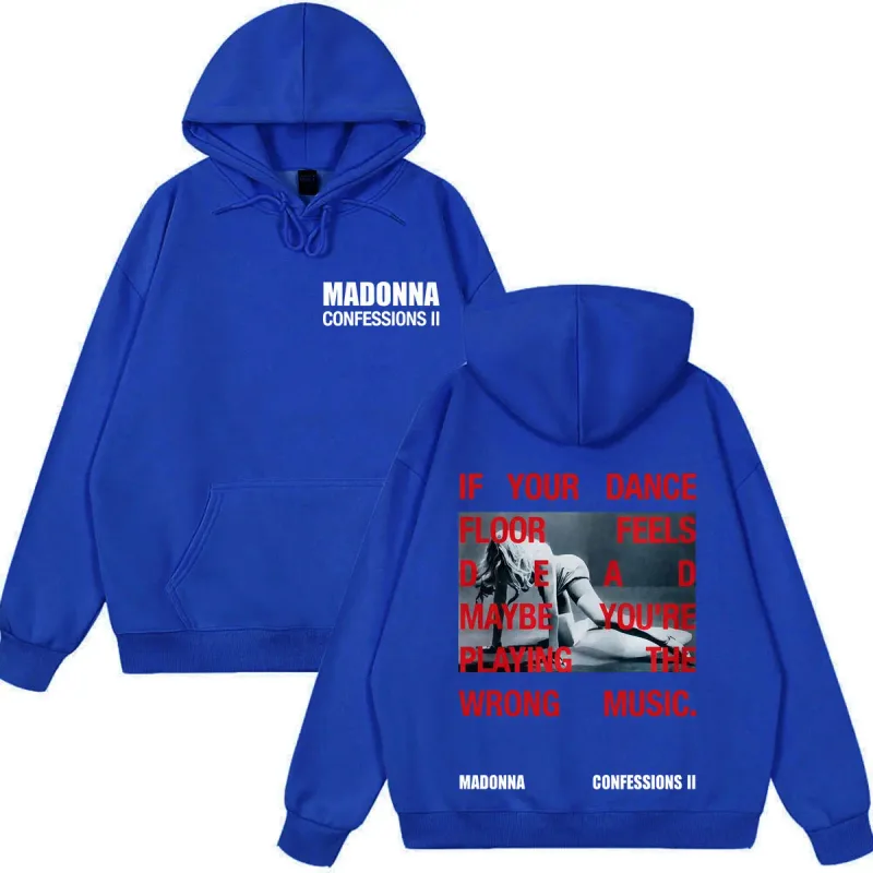 Madonna CONFESSIONS II Album Tour 2026 Print Hoodie Men Women Vintage Sweatshirts Loose Casual Oversized Long Sleeves Pullover — image 11