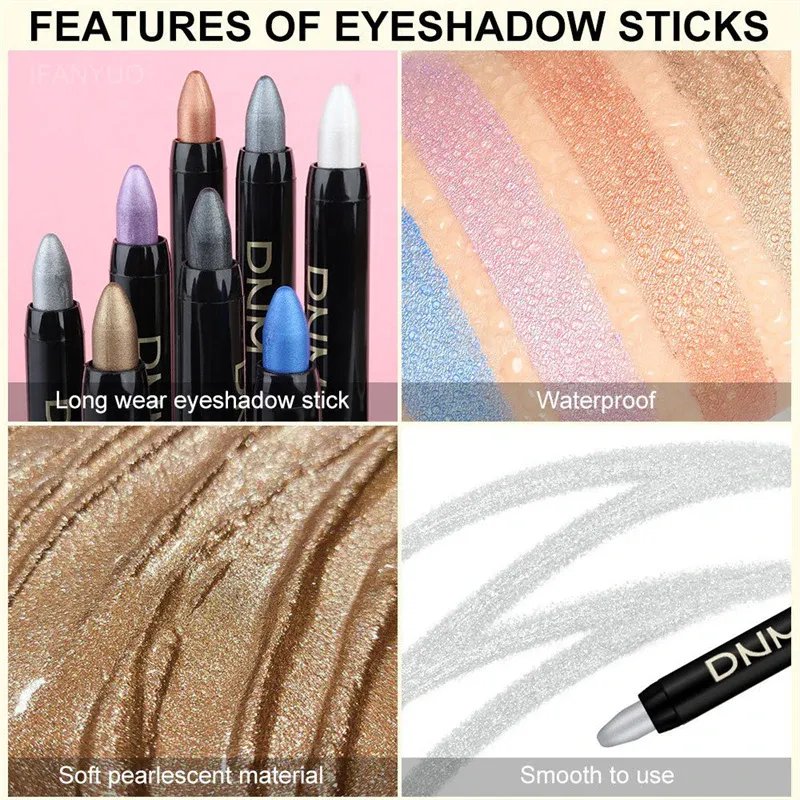 16 Colors Pearlescent Eyeliner Eyeshadow Pencil Color Glitter Waterproof Long-Lasting Shimmer Eye Makeup Non-smudge Eyeliner — image 5