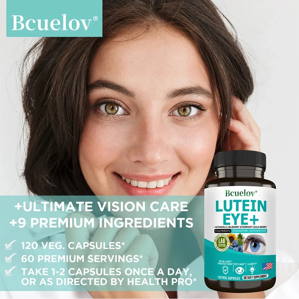 Lutein Supplement Containing Vitamin A Zeaxanthin Astaxanthin and Bilberry Extract To Support Vision Health and Eye Health — image 6