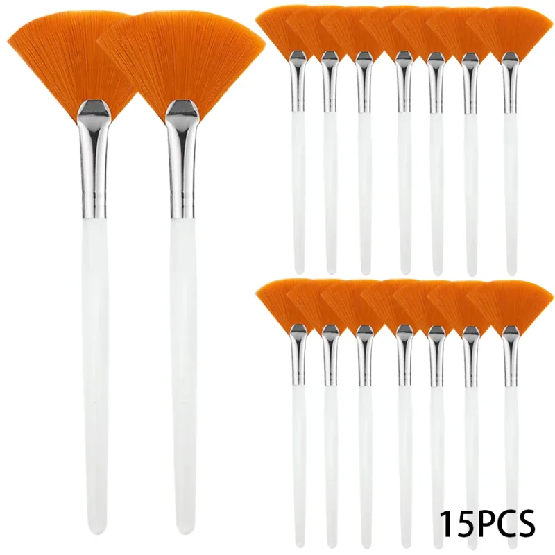3/9 Pieces Facial Fan Mask Brushes Soft Mask Brush Applicator Esthetician Facial Mask Brushes For Women Girls Cosmetic Tools — image 15