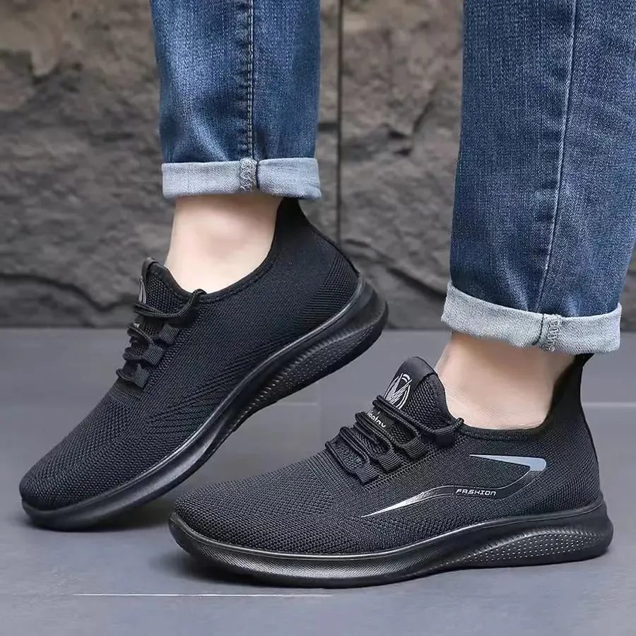 2026 New Arrival Breathable Air Knit Upper Slip On Shoes Flexible Soft Non Slip Sole Casual Running