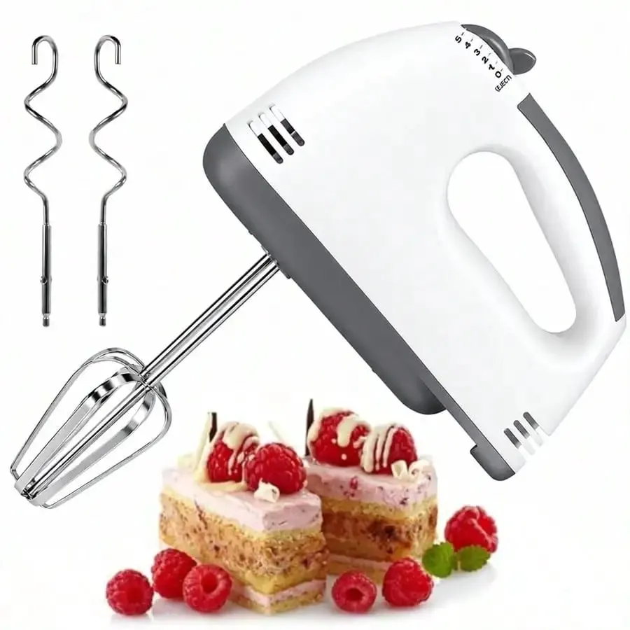 Electric Handheld Egg Beater Stand Mixer Small Automatic Cream Whipping Machine For Home Baking 5 Speed Settings Electric Egg Beater For Home Use Handheld Electric Egg Beater.