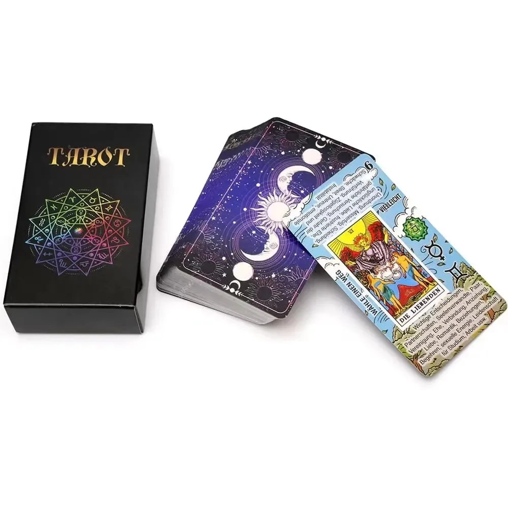 Deutsch Tarot Cards German Tarot Deck Playing Games Fate Divination Game Board Game with Paper instruction Family Party Game — image 3