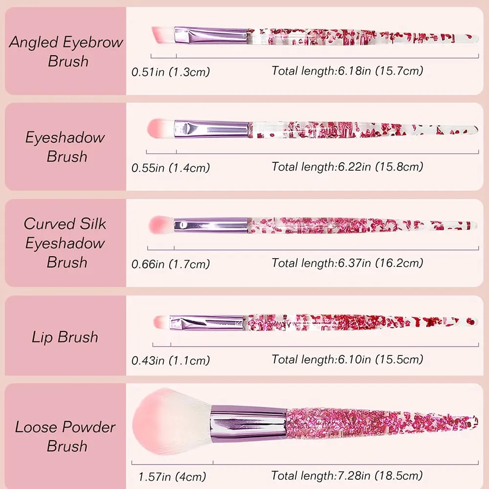 5 PCS Professional Makeup Brush Set Compatible for Eyeshadow Eyebrow - Nylon Bristles — image 6