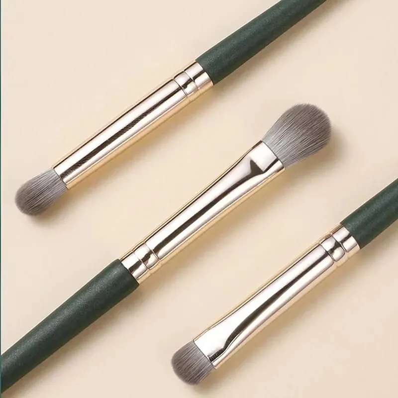 [E] 3PCS Eye Shadow Detail Brushes Tool Set Cosmetic Highlighter Lying Silkworm Smudge Soft Hair Brush Blush Beauty Makeup
