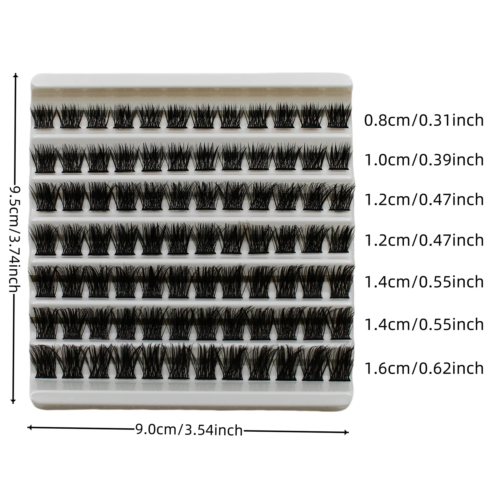 84 Clusters Individual Lashes DIY Wide Stem Curl Eyelash Extension Mixed Length Reusable Cluster Lashes for Eye Makeup — image 4