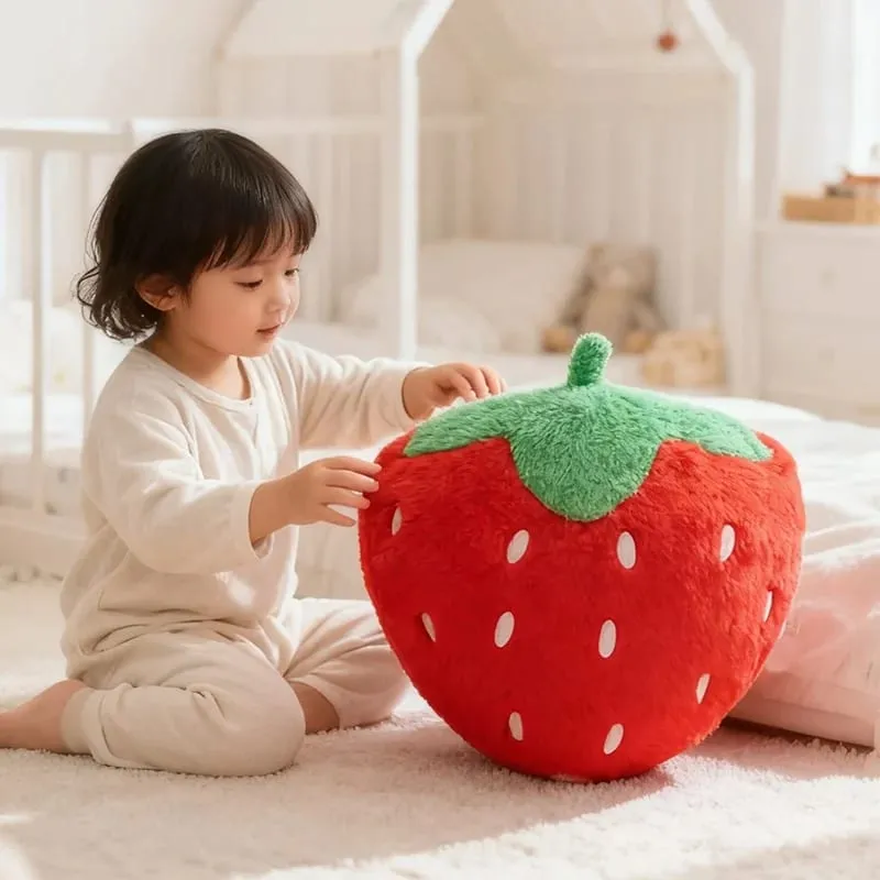 Strawberry Pillow Soft Stuffed Plush Toys Sweety Strawberry Sofa Hugging Pillow For Home Cushion Fruit Theme Birthday Gifts — image 1
