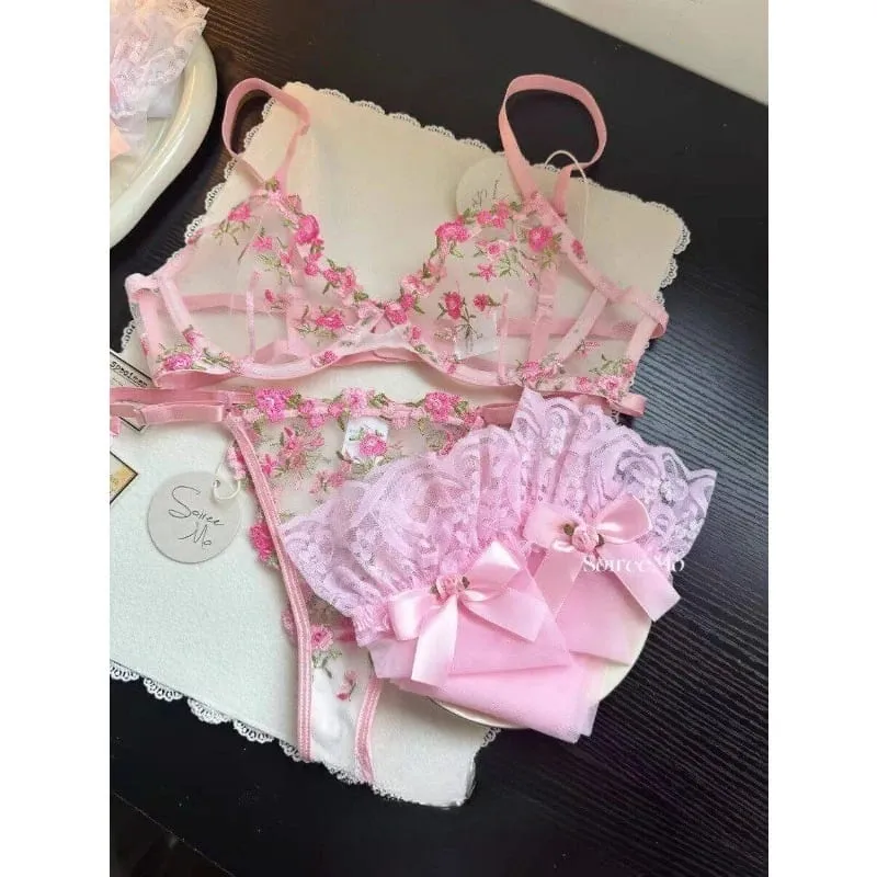 Sexy Sheer Lace Flower Embroidery Underwire Bra for Women Large Breast Minimizer Anti‑Sagging Comfort Everyday Wear YEMOMO S‑XL — image 4