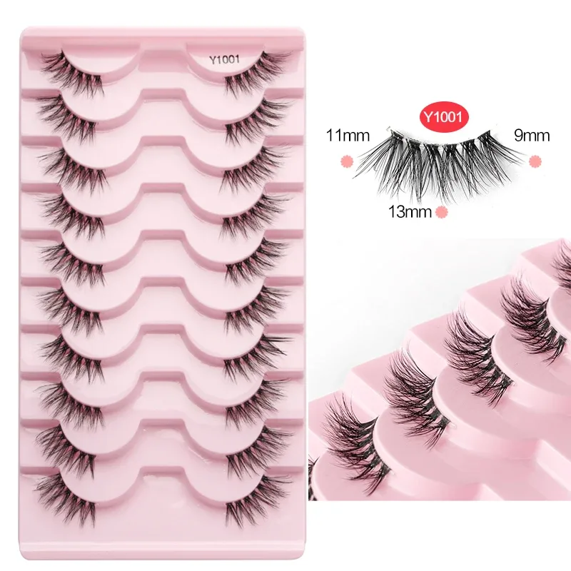Một Nửa Mi Mắt Mèo Hàng Mi 3D Tự Nhiên Có Cánh Cấp Mắt Kéo Dài Hàng Mi Mắt Cáo Hàng Mi Giả Chồn Hàng Mi Trang Điểm — image 7