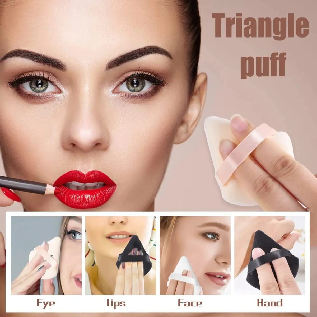 Houba na líčení na obličej s pudrovou labutěnkou Kosmetika z měkké bavlny Pudr na obličej s omyvatelným sametovým nástavcem na make-up — image 6
