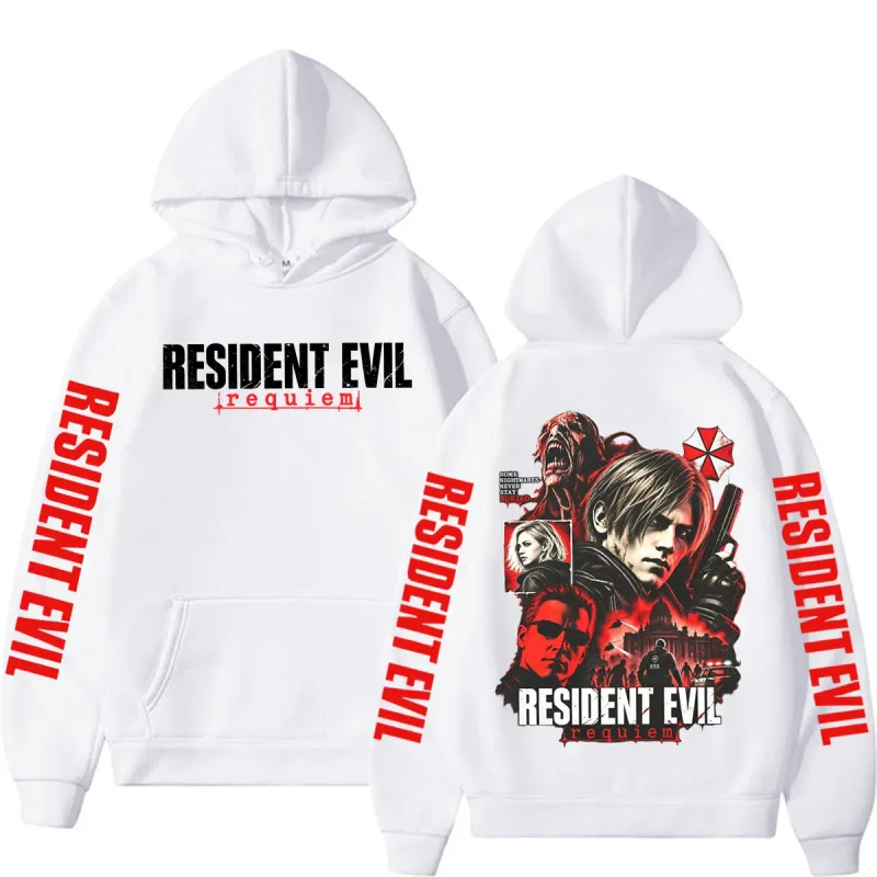Leon Kennedy Resident Evil Requiem Merch Sweatshirts Men Women Casual High Quality Fleece Hoodie Harajuku Classic Gothic Hoodies — image 7