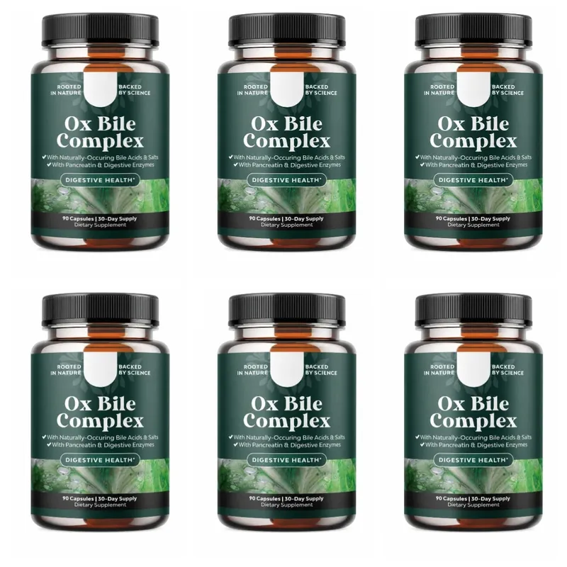 Digestive Enzyme Ox Bile Supplements with Pancreatin & Bromelain 90 Capsules 30 Servings for Women & Men — image 12
