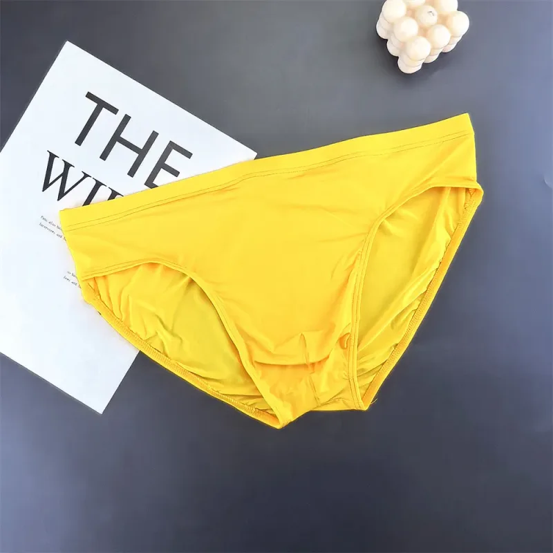 Business Men Ice Silk Briefs Quick Dry Seamless Nylon Male U Pouch Convex Underwear Sexy Plus Size Underpants Lingerie — image 8