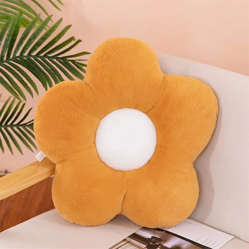 Practical 35cm Kawaii Colorful Flower Plush Pillow Cushion Soft Sunflower Plant Mat Stuffed Sofa Bed Sleeping Back Decor Gifts — image 17