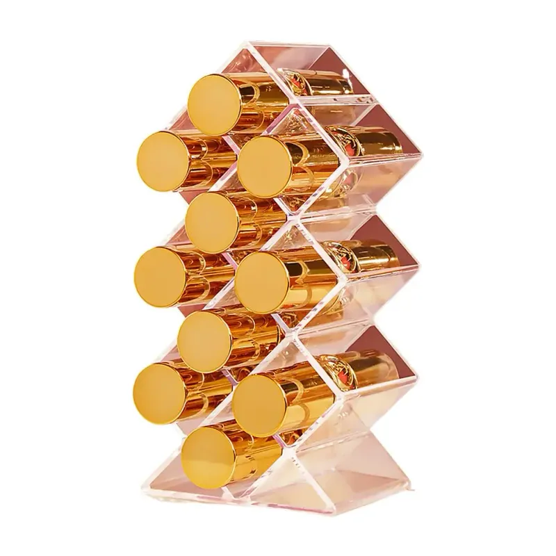 New Cosmetic Lipstick Jewelry Box Makeup Brushes Holder Lipstick Storage Box Acrylic Makeup Organizer Storage Case