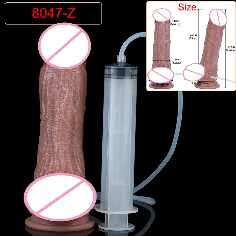 Deep Veins Ultra Squirting Dildo Silicone Skin Touch Long Ejaculating Butt Plug For Men Women G-Spot Stimulate 18+ Sex Toys — image 27