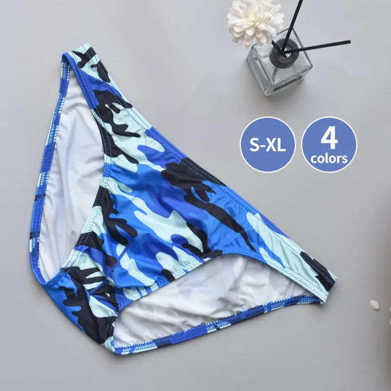 Silky Camo Print Men's Briefs - Quick-Dry Breathable Underwear Ideal for Gym Workouts & Daily Casual Wear — image 4