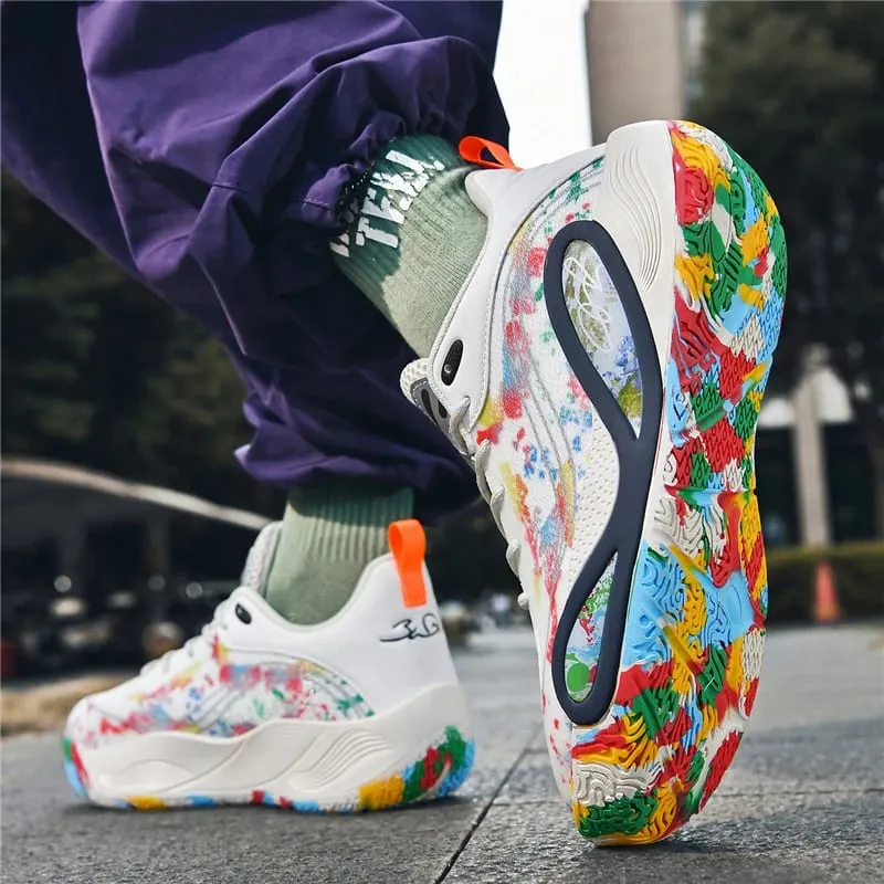 Men's Basketball Shoes Breathable Cushioning Non-Slip Wearable Runing Shoes Gym Training Athletic Basketball Sneakers for Women — image 3