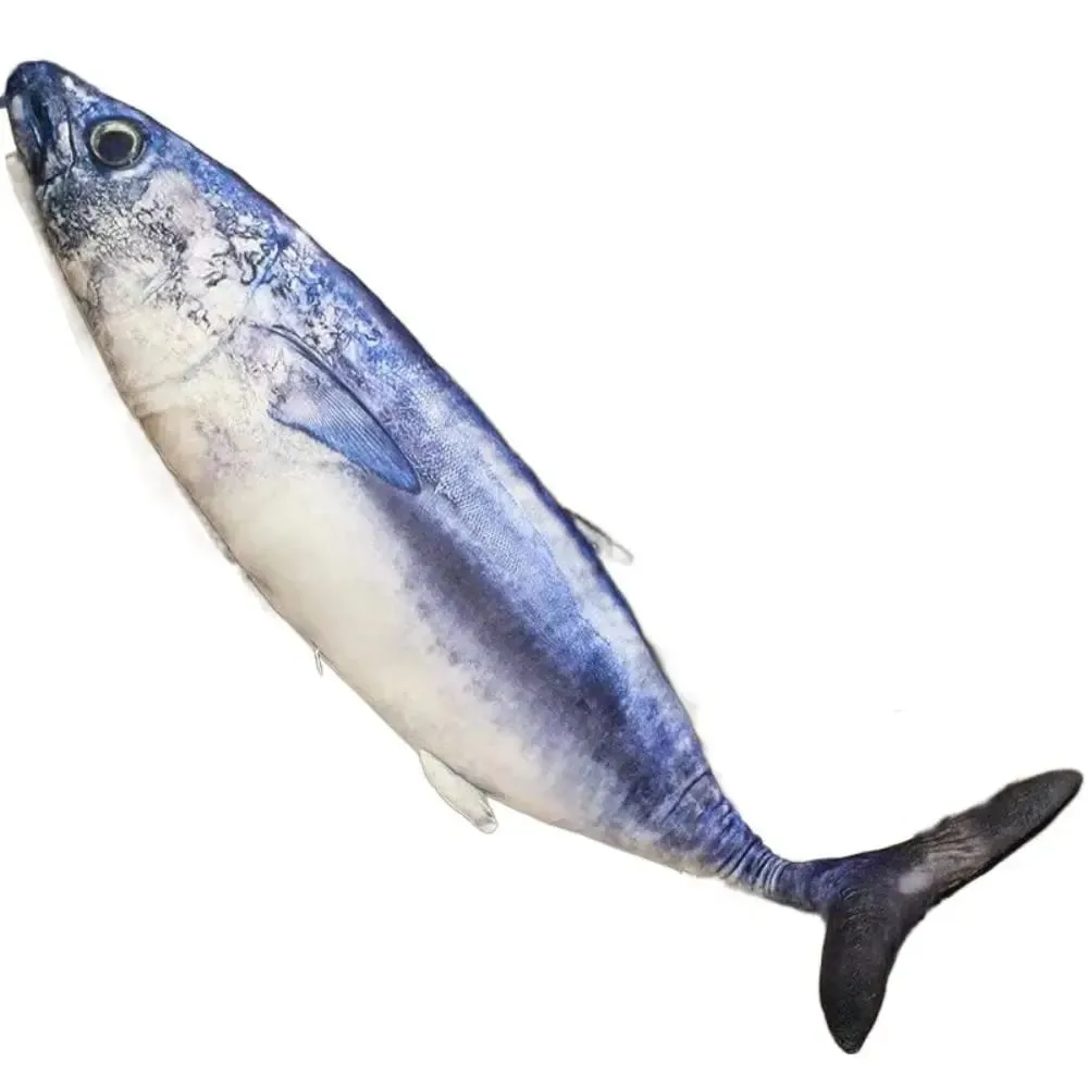 PP Cotton Simulation Sea Fish Stuffed Soft Sea Fish Stuffed Saury Salmon Fish Sleeping Pillow Girls Chrismas Gift — image 10
