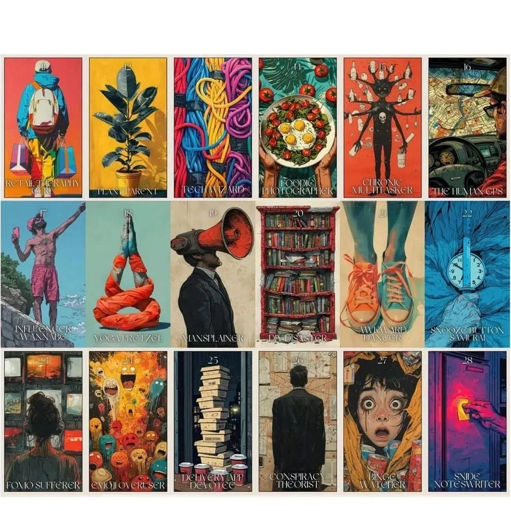 Modern Life Oracle Cards Set 13x8cm 47 Practical Wisdom Cards for Daily Chaos Management Humorous Insightful Card Deck — image 4