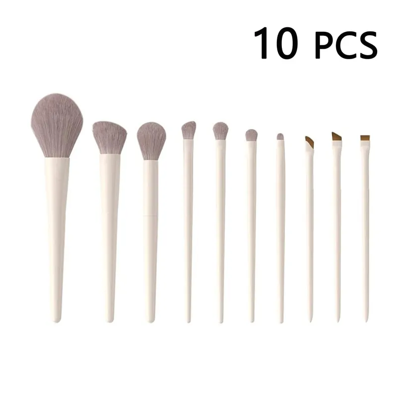 10PCS Makeup Brush Set High-Grade Nylon Bristles Includes Foundation Blush Eye and Powder Brushes — image 7