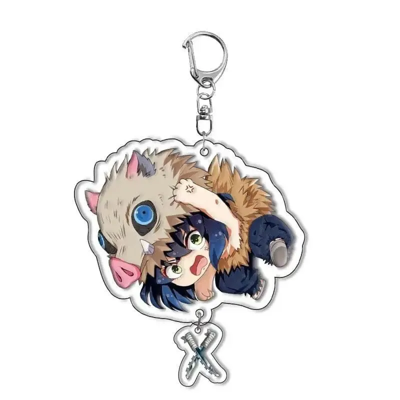 Hot Demon Slayer Tanjiro Kamado Acrylic Keychain Anime Peripherals Cute Cartoons Fashion Jewelry Backpack Pendant Christmas Gift — image 11