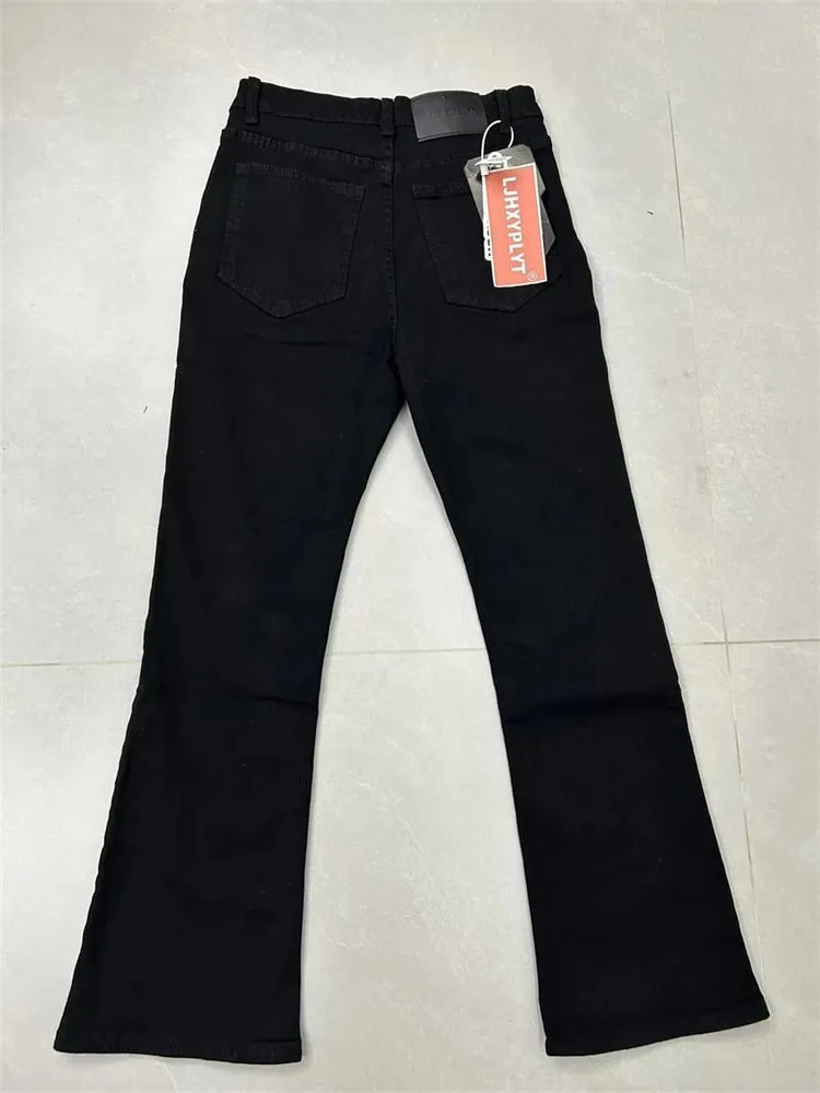 Men's 90s Slim Micro Horn Jeans Street Summer Sweatpants Y2k Pants Thin Boy Bottoms Male Wide Leg Bell-bottom Trousers — image 6