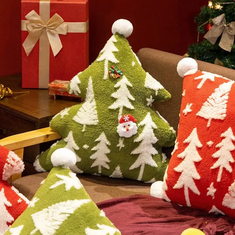 1PC Christmas Tree Stuffed Throw Pillow Sofa Cushion Home Christmas Party Winter Decor Gift — image 3