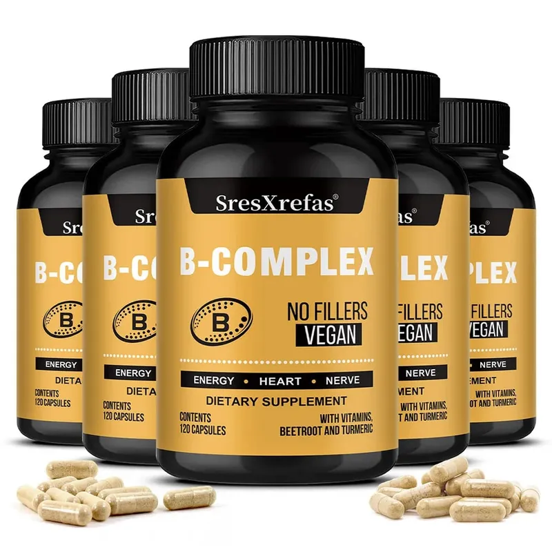 B Vitamin Supplements - with B12 for Mood Brain Nervous System Energy Metabolism Relieve Fatigue Heart Health — image 9