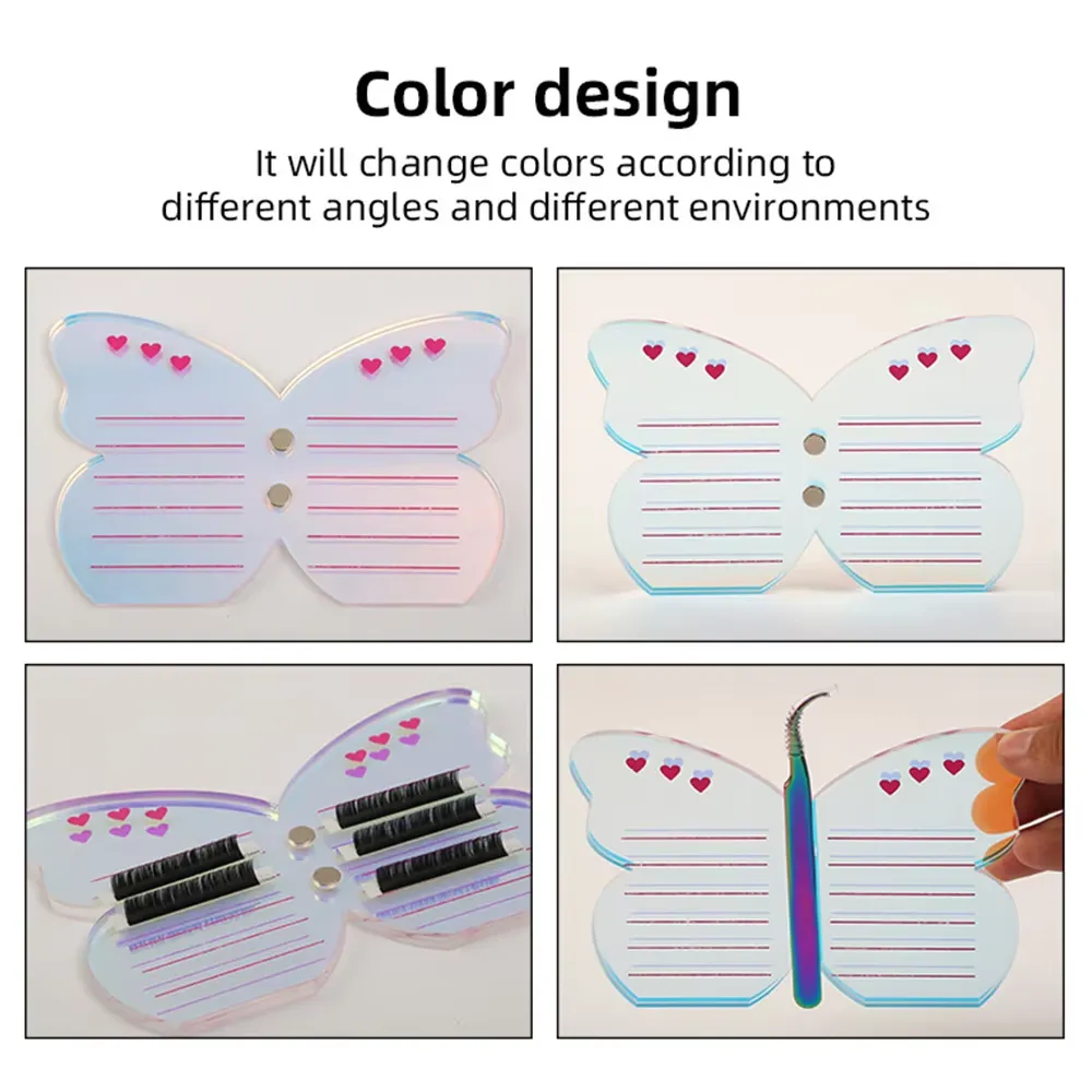 Eyelash Extension Tool Acrylic Grafted Eyelashes Holder Colorful Pallet With Magnetic Suction Scale Plate Lash Makeup Tools — image 5