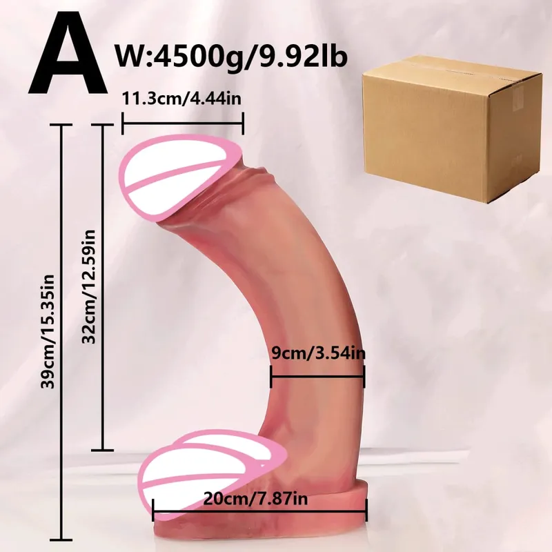 Superrealistischer Riesendildo, dicker, weicher Silikon-Penis-Saugnapf, geeignet für die vaginale Einführung, Sexspielzeug für Erwachsene für Frauen, Männer, Schwule — image 7