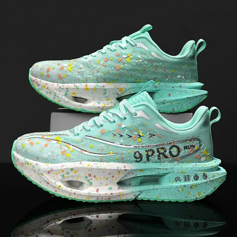 2025 Sneakers Lelaki Baharu Pendarfluor Malam 3.0 Plat Karbon Kusyen Larian Kasut Lari Stabil Kasut Latihan Lantunan Kasut Jog — image 10