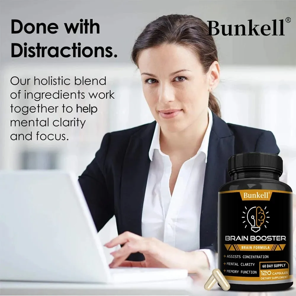Brain Health Supplement - with Ginkgo Biloba Vitamin B12 Help Improve Cognitive Function and Memory Protect Nerve Cells — image 4