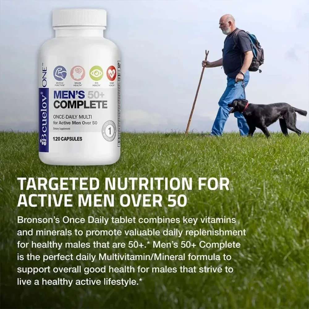 Men's Multivitamin for 50+ - High Potency Formula for Brain Eye & Heart Health for Brain Eye & Heart Health 120 Capsules — image 5