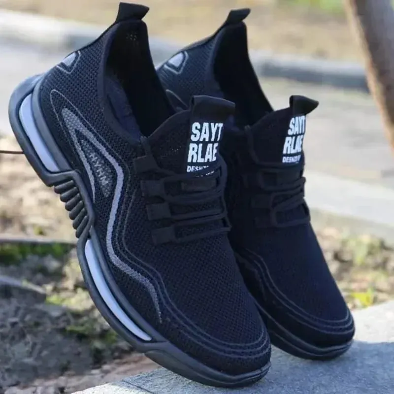 Men Shoes Slip on Fashion Sneakers Male Sport Running Shoes Breathable Gym Training Walking Tennis Shoes Non Slip Workout Flats — image 5