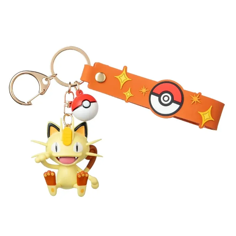 Genuine Pokemon Pikachu Keychain Gengar Morpeko Cubone Snorlax Mimikyu Anime Action Figure Toy Keyring Fragrance Pendant Gift — image 11