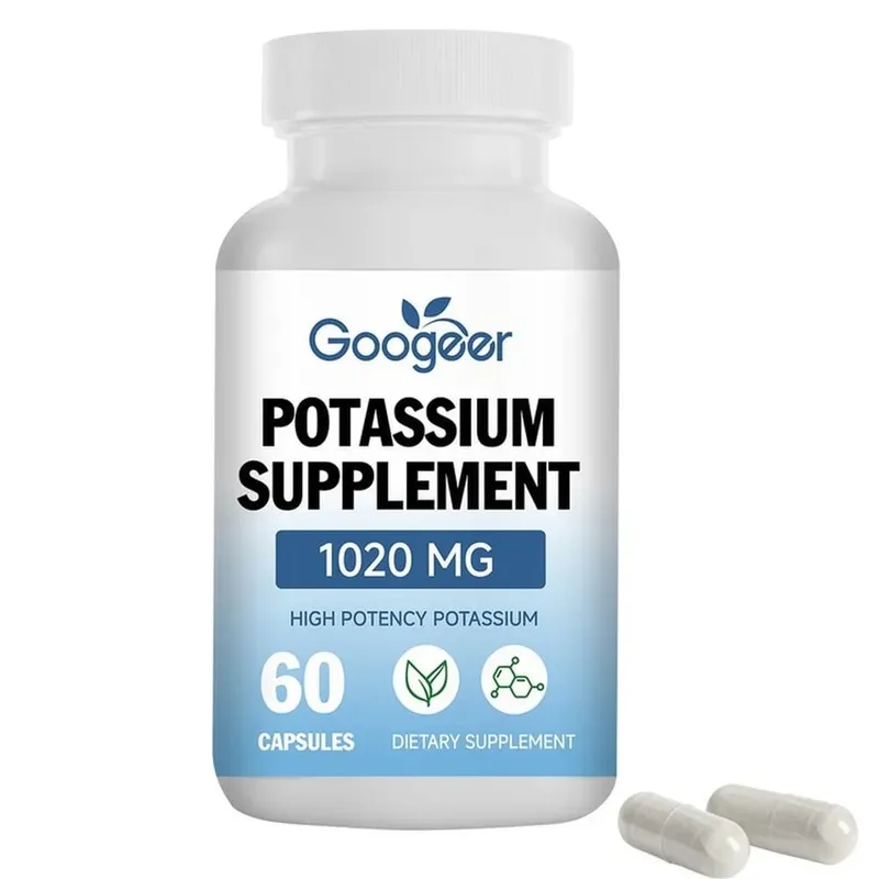 Googeer Potassium Capsules 1020 Mg High Potency Potassium Level Support Mineral Intake Gap Fill Bioavailability 60 Capsules — image 9