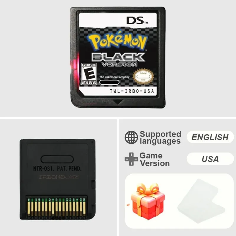 Pokemon Series DS Game Cartridge Diamond Platinum Pearl HeartGold SoulSilver Black White Multilingual for NDS/2DS — image 29