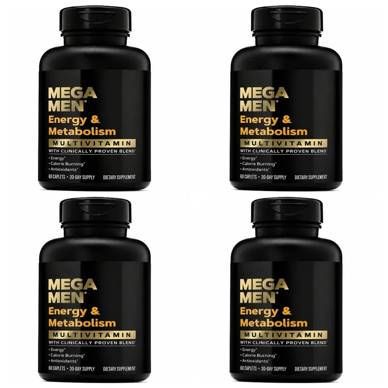 Mega Men Energy & Metabolism Multivitamin Caplets with Lutein Lycopene Zeaxanthin Antioxidants Vitamins Minerals 60 Caplets — image 10