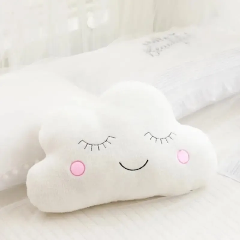 Hot Stuffed Cloud Moon Star Raindrop Plush Pillow Soft Cushion Toys For Children Baby Kids Girl Christmas Gift Room Car Decor — image 5