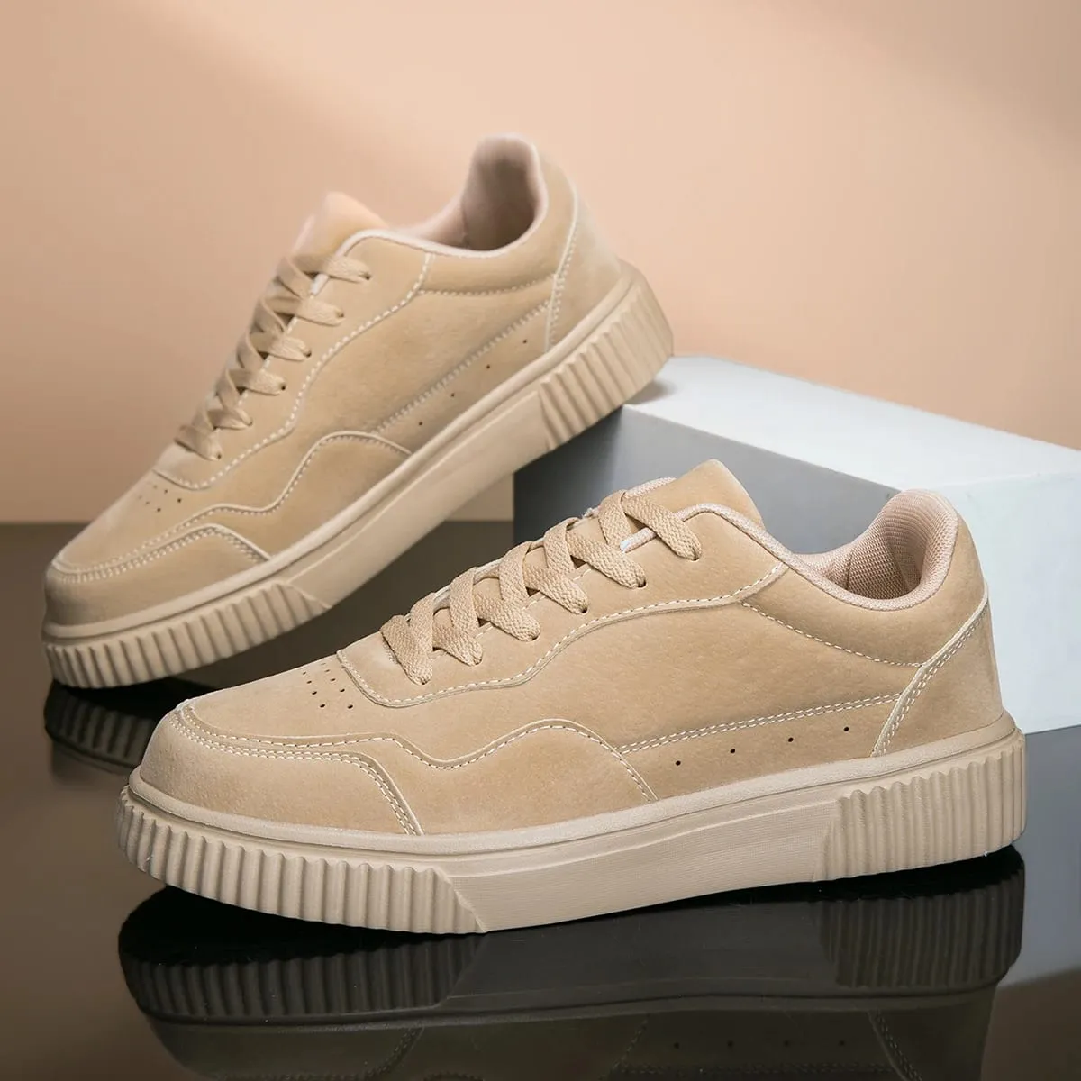 Unisex Sneakers Casual Board Shoes Men Chunky Platform Footwear Women Classic Lace Up Skate Shoes Lightweight Trendy Sneakers — image 8