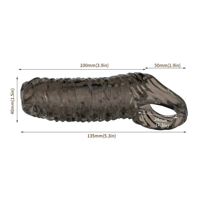 Estensore del pene Preservativo Silicone Riutilizzabile Manicotto Del Pene Glande Ingranditore Ritardo Eiaculazione Cockring Giocattoli Adulti Del Sesso Per Gli Uomini Coppie — image 9