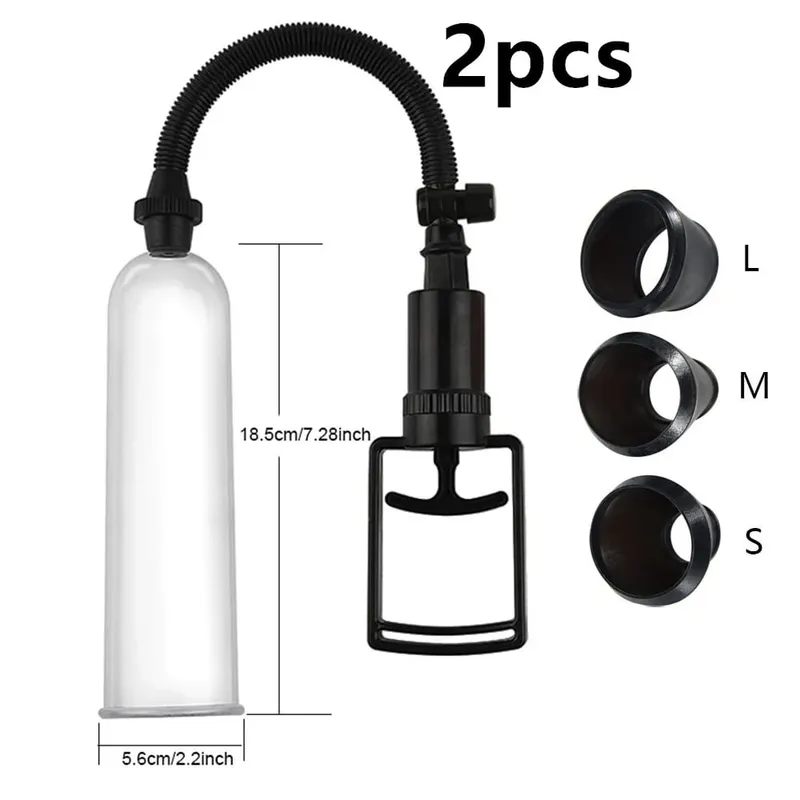 Manual Penis Extender Pump Sex Toys Dick Stimulate Extender Masturbator Male Vacuum Pump Penis Enlarger Big Dick Lasting Trainer